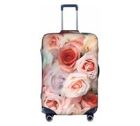 MMSJSBVY Soft Color Pale Faded Mix of Roses Elastic Luggage Cover - Dust and Scratch Resistant Trolley Luggage Protector for 18-32 Inch Luggage XL
