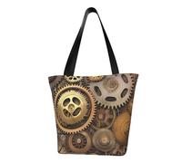 MMSJSBVY The Clocks Theme Gears Women'S Handbag Shopping Bag, Large Capacity Tote Bag, Suitable For Shopping, Beach Trips, And Fitness