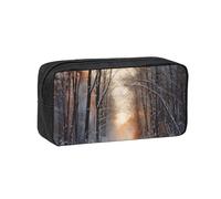 MMSJSBVY Wandering in The Winter Light Large Capacity Pencil Case, Oxford Fabric Stationery Organizer with Smooth Zipper for School Office Travel