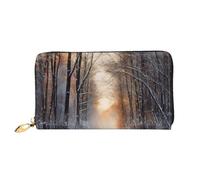 MMSJSBVY Wandering in The Winter Light Women's Wallet, Leather Wallet with Zip, Long Clutch Bag