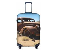 MMSJSBVY Wheels Abandoned in The Desert Elastic Luggage Cover - Dust and Scratch Resistant Trolley Luggage Protector for 18-32 Inch Luggage XL