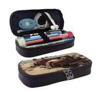 MMSJSBVY Wheels Abandoned in The Desert Pencil Case - Large Capacity Durable Pencil Case, Stationery Organizer, School Office Supplies