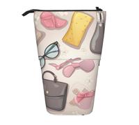 MMSJSBVY Women's Products Bags Shoes Perfume Retractable Pencil Case Standing Pencil Pouch Oxford Cloth Pen Organizer Zipper Stationery Bag for School Office