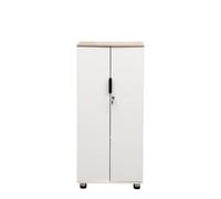 MMT 2 Door Storage Cabinet with Lock - Office Documents, Pantry, Utility Sideboard Moderna White One Size