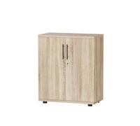 MMT Funiture Designs 2 Door Locking Office Storage Cabinet Wooden Filing Cupboard Sonoma Oak