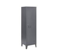 MMT Funiture Designs Grey Metal 2 Shelve Locker Cabinet, 1 Door Storage Cupboard For Home Or Office