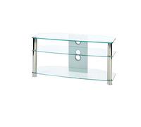 MMT Funiture Designs mmt Clear Glass Tv Stand - Suits 32 To 47 Inch Lcd Led 3D Plasma Flat Screen Televisions - 1000mm Wide