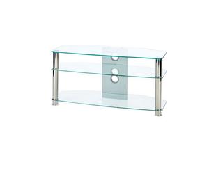 MMT Funiture Designs mmt Clear Glass Tv Stand - Suits 32 To 47 Inch Lcd Led 3D Plasma Flat Screen Televisions - 1000mm Wide