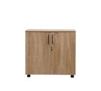MMT Funiture Designs mmt Office Storage Cabinet 2 Door Locking Wooden Cupboard - Sonoma Oak