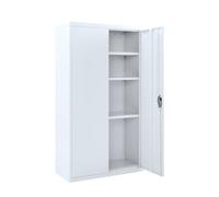 MMT Funiture Designs mmt Steel Storage Cabinet 2 Door Lockable Filing Cupboard Grey