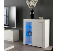 (White) Modern Matt Gloss Buffet Sideboards Display Cabinets with LED Lights