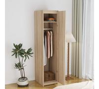 MMT Funiture Designs Oak Effect Single Wardrobe With Hanging Rail And Shelf