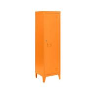 MMT Funiture Designs Orange Metal 2 Shelve Locker Cabinet, 1 Door Storage Cupboard For Home Or Office