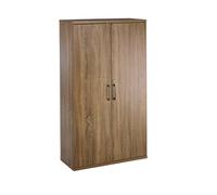 MMT Funiture Designs Storage Cabinet Shoe Cupboard 2-Door Locking 3 Shelf Tool Chest 140Cm Dark Oak