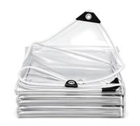 MMTCHK Clear Tarpaulin Waterproof Heavy Duty, 450gsm PVC Tarp, 1.5x15m | Rustproof eyelets, reinforced edges, UV & tear-resistant. For garden, patio, greenhouse, camping, gazebo.