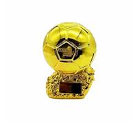 MMUFENG Golden Soccer Trophy Replica (15/21/25cm) - with Nameplate｜Premium Resin Football Memorial Statue｜Collectible Gift (21cm)