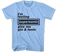 MMUNNA Supersonic Oasis T-Shirt Mens Toutes Les Tailles Couleurs Baby Blue XL