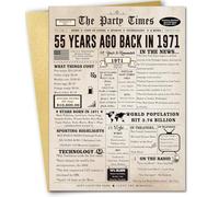 mmuue Funny 55th Birthday Card Gift Decorations for Women Men Her Him | Retro 55 Year Old Gifts for Wife Husband Mom Dad, Big 10.6 x 7.9 Inch, Thick Card Stock, Ideas for Family Party Celebration