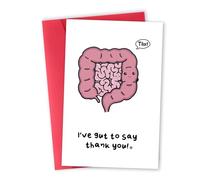 mmuue Funny Appreciation Card for Men Women, Lovely Thank You Gifts for Doctor Nurse, Humorous Thank You Card for Gastroenterologist Surgeon, I've Gut to Say Thank You
