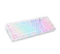 MMViCTY MY-K98Crystal Frosted Triple-Mode Mechanical Keyboard, 98-Key Hot-Swappable with Knob, RGB Backlit Customizable Gaming Keyboard