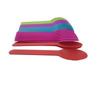 MMvolesy Color Changing Assorted Heavy WideHandle Plastic Spoons Frozen Yogurt Spoon,Ice Cream Spoons,Frozen Dessert Supplies Spoons 50Pc