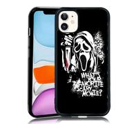 MMYAJT Favorite Scary Phone Case Compatible with iPhone 11, Scream iPhone Case Shockproof Black and White Phone Halloween Funny Cover Gift for Boy Girl Men Women