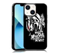 MMYAJT Favorite Scary Phone Case Compatible with iPhone 13 Mini, Scream iPhone Case Shockproof Black and White Phone Halloween Funny Cover Gift for Boy Girl Men Women