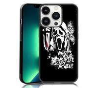 MMYAJT Favorite Scary Phone Case Compatible with iPhone 13 Pro, Scream iPhone Case Shockproof Black and White Phone Halloween Funny Cover Gift for Boy Girl Men Women