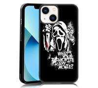 MMYAJT Favorite Scary Phone Case Compatible with iPhone 13, Scream iPhone Case Shockproof Black and White Phone Halloween Funny Cover Gift for Boy Girl Men Women