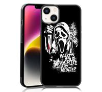 MMYAJT Favorite Scary Phone Case Compatible with iPhone 14 Plus, Scream iPhone Case Shockproof Black and White Phone Halloween Funny Cover Gift for Boy Girl Men Women