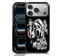 MMYAJT Favorite Scary Phone Case Compatible with iPhone 17 Pro, Scream iPhone Case Shockproof Black and White Phone Halloween Funny Cover Gift for Boy Girl Men Women