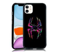 MMYAJT Morales Punk Gwen Phone Case Fit for iPhone 11, Black Spiderverse TPU Shockproof Protective iphone Case Cute Colorful Spider Phone Case Cover Gift for Boy Girl Men Wome