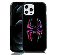 MMYAJT Morales Punk Gwen Phone Case Fit for iPhone 12 Pro Max, Black Spiderverse TPU Shockproof Protective iphone Case Cute Colorful Spider Phone Case Cover Gift for Boy Girl Men Wome