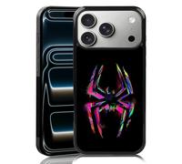 MMYAJT Morales Punk Gwen Phone Case Fit for iPhone 17 Pro Max, Black Spiderverse TPU Shockproof Protective iPhone Case Cute Colorful Spider Phone Case Cover Gift for Boy Girl Men Wome
