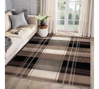 MMYAOKEN Buffalo Check Rug - Brown Buffalo Plaid Rug Small 50x80, Rustic Checked Tartan Patterned Area Rugs for Entryway, Machine Washable Non Slip Soft Door Mat, Gingham Home Decor & Gifts