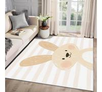 MMYAOKEN Bunny Rug for Nursery - Cute Rabbit Rug Small 40 x 60, Kids Baby Cartoon Animal Patterned Area Rugs for Entryway, Machine Washable Non Slip Soft Door Mat, Bunny Home Decor & Gifts
