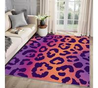 MMYAOKEN Leopard Print Rug - Cheetah Rug Large 160 x 230, Ombre Animal Print Patterned Area Rugs for Living Room Bedroom, Machine Washable Non Slip Soft Carpet, Leopard Home Decor & Gifts