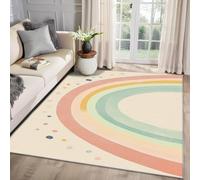 MMYAOKEN Rainbow Rugs for Kids Bedroom - Rainbow Rug 80 x 150, Colorful Cute Cartoon Patterned Area Rugs for Living Room, Machine Washable Non Slip Soft Carpet, Girls Nursery Home Decor & Gifts