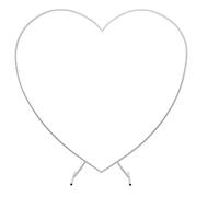 MMYUAK Balloon Arch Stand Frame Gold/White Metal HeartArch Kit, Wedding Heart Arch Stand, Love Column Arch Frame for Wedding, Bridal, Valentine's Day(WHITE)