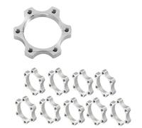 MMYUAK Bike Disc Brake Adapter Converter 1/2/10pcs Bicycle Hub Disc Brake Rotor Adaoter 44mm 48mm Bike Freewheel Modified Threaded 6 Blot Flange Adapter(48mm 10pcs)