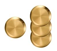 MMYUAK Stainless Steel Multi-purpose Plate 4Pcs Stainless Steels Round Plate Shallow Tray Plate 20/23/26/30cm Camping Plate Picnic Dishes Cookware(23cm)