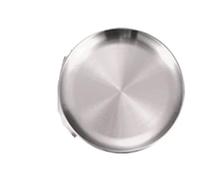 MMYUAK Stainless Steel Multi-Purpose Plate 4Pcs Stainless Steels Round Silver Shallow Tray Plate 14/17/20/23/26/30cm Camping Plate Picnic Dishes Cookware(26cm)