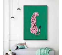 MMZBYAN Nordic style abstract poster, tropical jungle animal canvas painting, living room sofa background, frameless painting, 50 × 70cm