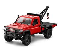 MN-82T 1/12 RC Crane, 2.4G Full-Proportional 4WD RTR Remote Control Crawler Car with Functional Crane, Liftable Hook & 2-Speed for Engineering Enthusiasts,Yellow