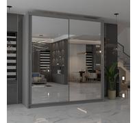 MN FURNITURE Ice Mirror Sliding Door Wardrobe