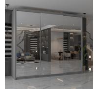 MN FURNITURE Ice Mirror Sliding Door Wardrobe