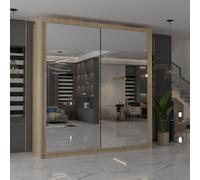 MN FURNITURE Ice Mirror Sliding Door Wardrobe
