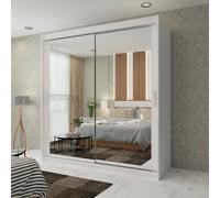 MN FURNITURE Ice Mirror Sliding Door Wardrobe