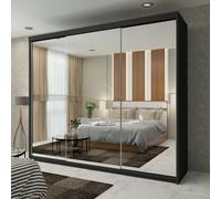MN FURNITURE Ice Mirror Sliding Door Wardrobe