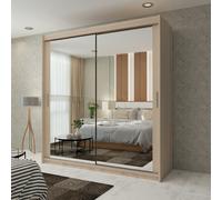 MN FURNITURE Ice Mirror Sliding Door Wardrobe